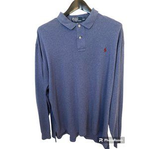 Polo by Ralph Lauren Men's Long Sleeve Polo Light Blue XXL